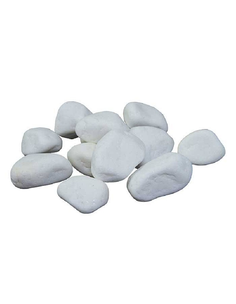 Kamienie dekoracyjne białe Kratki - 1 kg