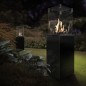 Ogrzewacz tarasowy Patio Light Czarny Kratki + Kamienie Transparentne
