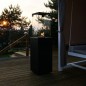 Ogrzewacz tarasowy Patio Light Czarny Kratki + Kamienie Transparentne