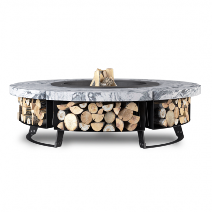 Palenisko ogrodowe Hetta Round 155 Black Inox Granit Viscount Hetta Supply