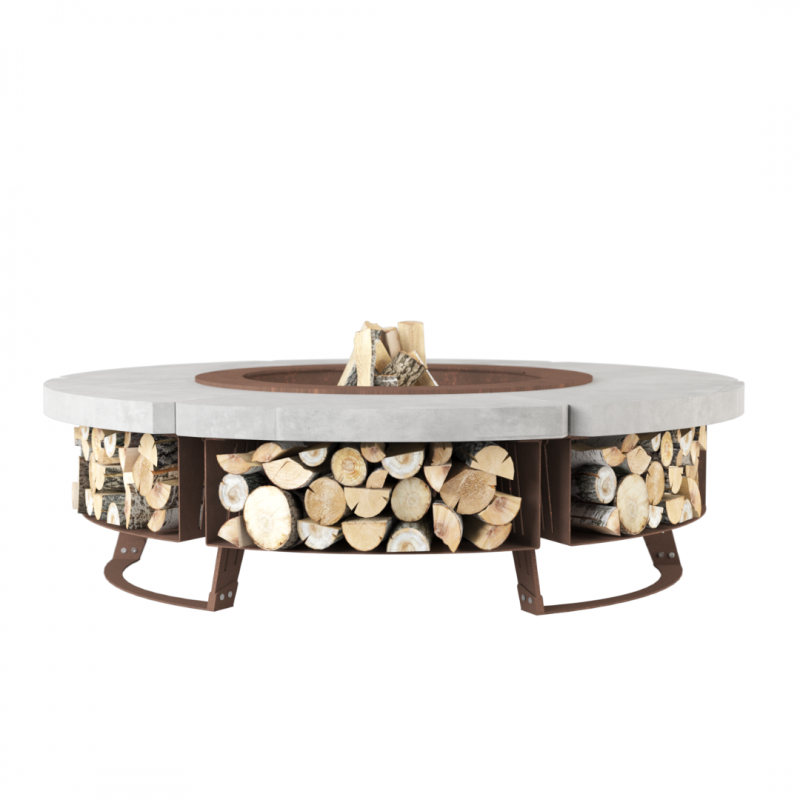 Palenisko ogrodowe Hetta Round 230 Corten Beton Hetta Supply