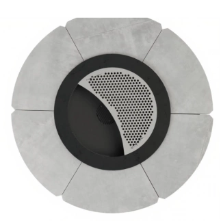 Palenisko ogrodowe Hetta Round 230 Black Inox Beton Hetta Supply