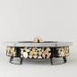 Palenisko ogrodowe Hetta Round 230 Black Inox Beton Hetta Supply