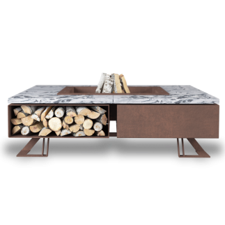 Palenisko ogrodowe Hetta Square 120 Corten Granit Viscount Hetta Supply