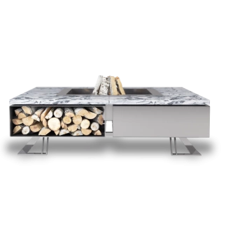 Palenisko ogrodowe Hetta Square 120 Inox Granit Viscount Hetta Supply