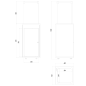 Ogrzewacz tarasowy Patio czarny w obudowie ze szkła Kratki