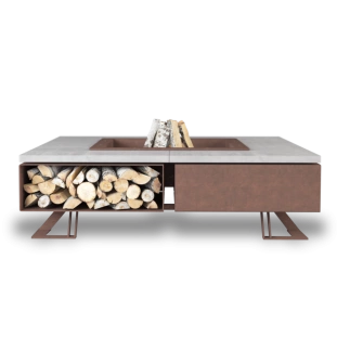 Palenisko ogrodowe Hetta Square 140 Corten Beton Hetta Supply