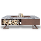 Palenisko ogrodowe Hetta Square 140 Corten Granit Viscount Hetta Supply