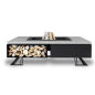 Palenisko ogrodowe Hetta Square 140 Black Inox Beton Hetta Supply