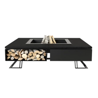 Palenisko ogrodowe Hetta Square 140 Black Inox Granit Monumental Hetta Supply