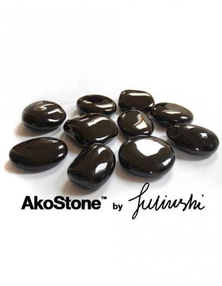 Kamienie dekoracyjne czarne AkoStone - 14 sztuk