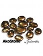 Kamienie dekoracyjne złote AkoStone - 14 sztuk