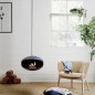 Biokominek wiszący Aeris Hanging Black with Stainless Steel Cocoon Fires Biokominek wiszący Aeris Hanging Black with Stainless Steel Cocoon Fires