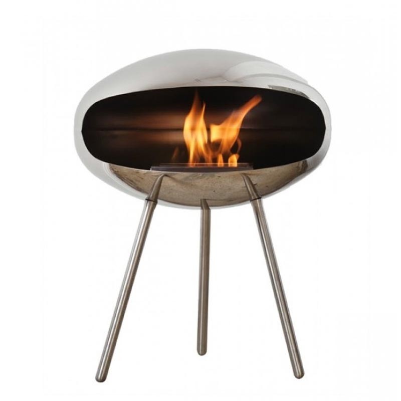 Biokominek wolnostojący Terra Standing Stainless Steel Cocoon Fires Biokominek wolnostojący Terra Standing Stainless Steel Cocoon Fires