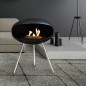 Biokominek wolnostojący Terra Standing Black with Stainless Steel Cocoon Fires Biokominek wolnostojący Terra Standing Black with Stainless Steel Cocoon Fires
