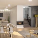 Biokominek Corner L 900 z szybą Simple Fire