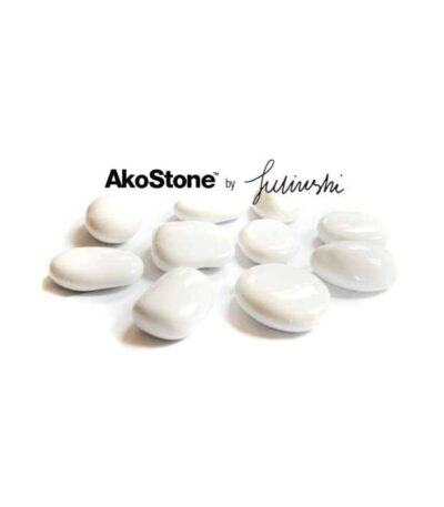 Kamienie dekoracyjne białe AkoStone 14 sztuk