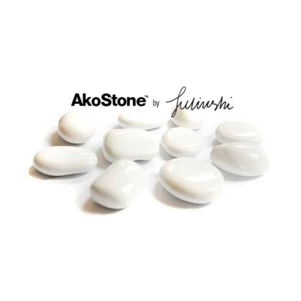 Kamienie dekoracyjne białe AkoStone 14 sztuk