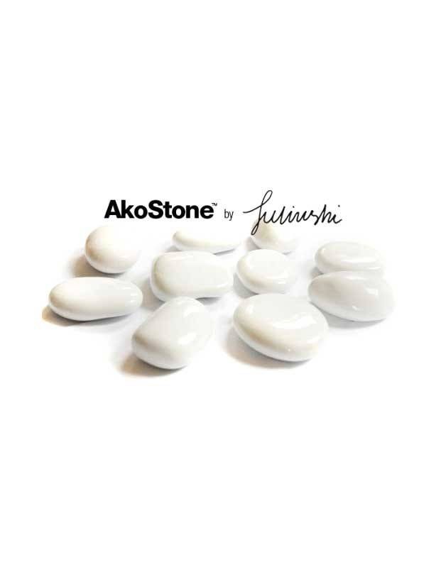 Kamienie dekoracyjne białe AkoStone 14 sztuk