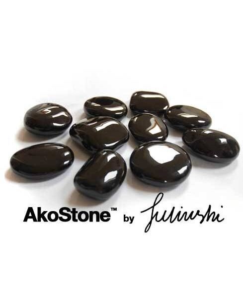 Kamienie dekoracyjne czarne AkoStone - 14 sztuk