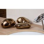 Kamienie dekoracyjne złote AkoStone - 14 sztuk