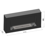 Biokominek Blackbox 910 z szybą Simple Fire - obrazek 11