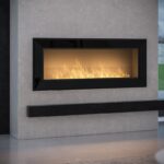 Biokominek Frame 1200 Czarny z szybą Simple Fire