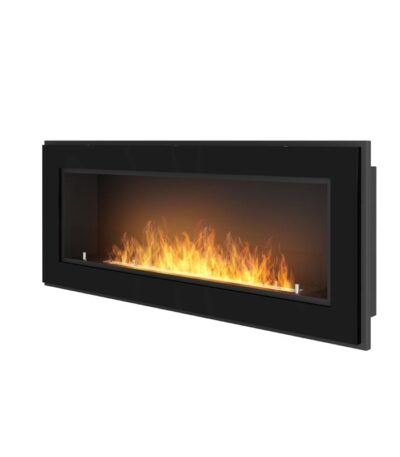 Biokominek Frame 1200 Czarny z szybą Simple Fire