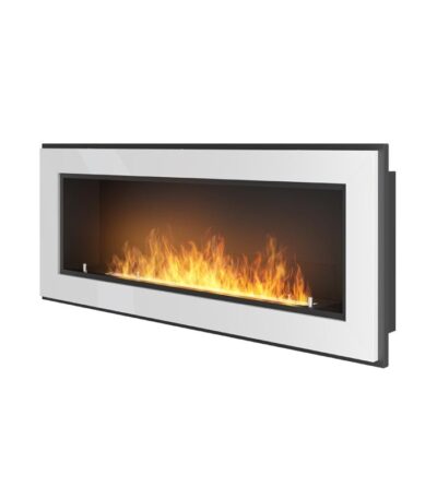 Biokominek Frame 1200 Biały z szybą Simple Fire