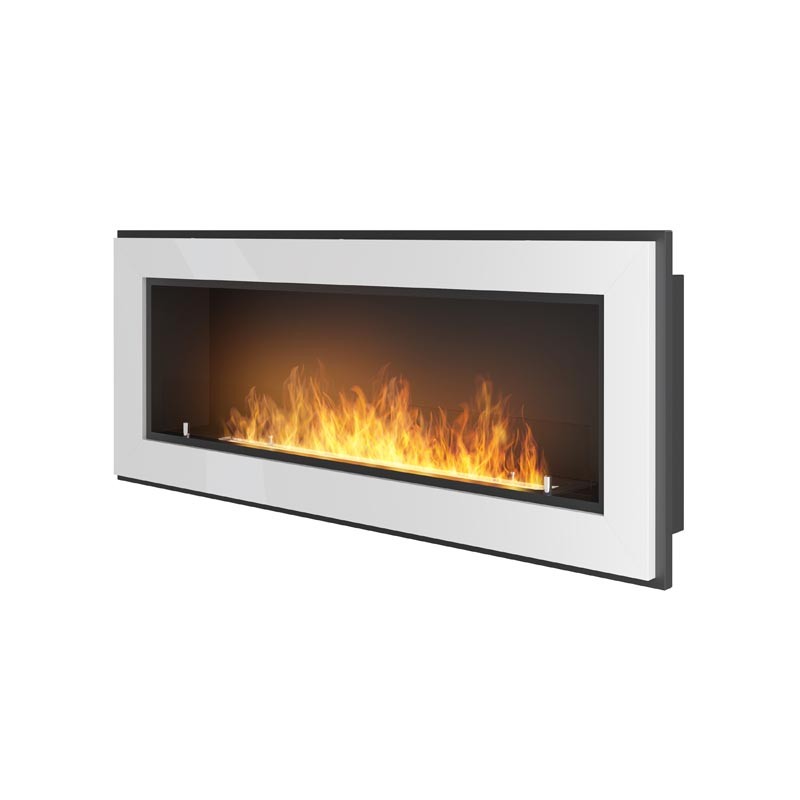 Biokominek Frame 1200 Biały z szybą Simple Fire
