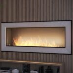 Biokominek Frame 1200 Biały z szybą Simple Fire