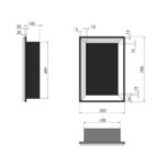 Biokominek Frame 550 Czarny z szybą Simple Fire