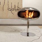Biokominek Pedestal Standing Stainless Steel Cocoon Fires