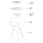 Biokominek Terra Standing Black with Stainless Steel Cocoon Fires