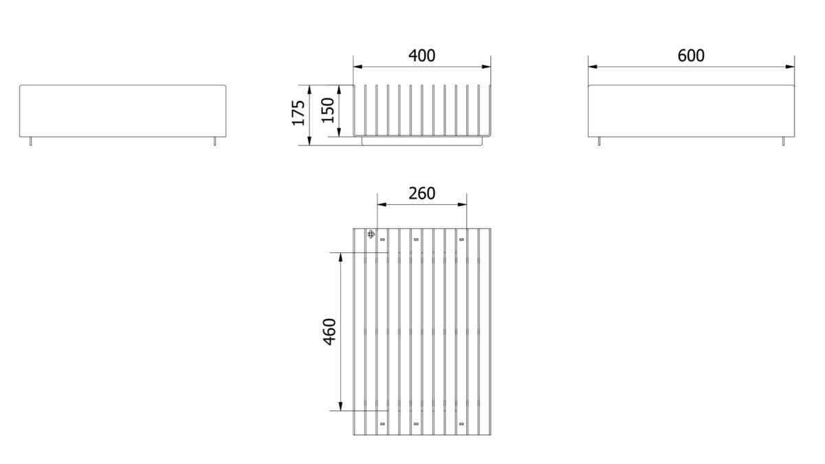 Palenisko ogrodowe Erizo 60 Kratki