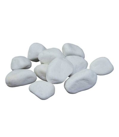 Kamienie dekoracyjne białe Kratki - 1 kg