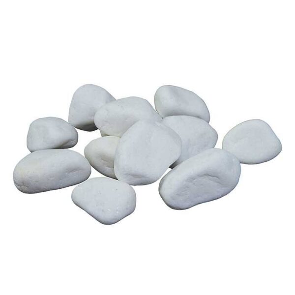 Kamienie dekoracyjne białe Kratki - 1 kg