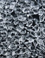 Kamienie dekoracyjne Fire Glass kryształ transparentny Kratki - 1 kg