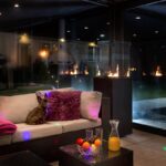 Ogrzewacz tarasowy Patio Stalowy Czarny Kratki