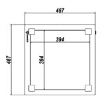 Ogrzewacz tarasowy Patio Stalowy Czarny Kratki