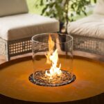 Kominek gazowy Galio Fire Pit Corten Automatic Planika Fires