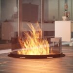 Biokominek Inround bez rury z podkładką wolnostojącą Infire