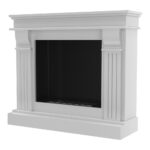 Biokominek August Biały Kratki