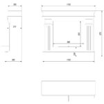 Biokominek August Czarny Kratki