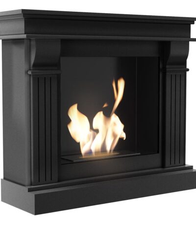 Biokominek August Czarny Kratki