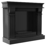 Biokominek August Czarny Kratki