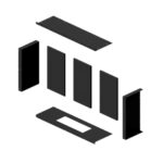 Biokominek August P Czarny Kratki