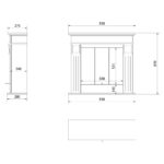 Biokominek portalowy August P czarny z szybą Kratki