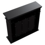 Biokominek portalowy August P czarny z szybą Kratki