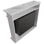 Biokominek December Biały Kratki